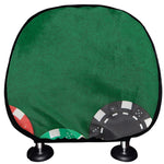 Casino Poker Chips Print Car Headrest Covers