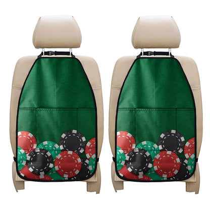 Casino Poker Chips Print Car Seat Organizers