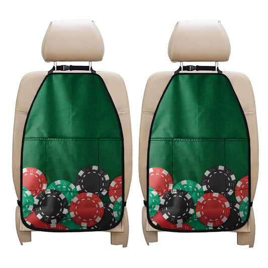 Casino Poker Chips Print Car Seat Organizers