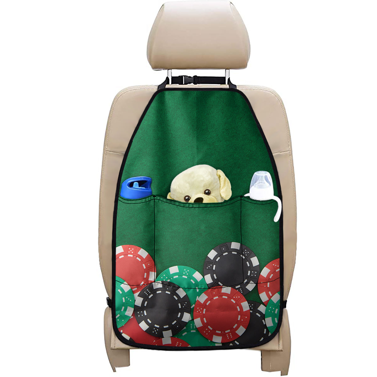 Casino Poker Chips Print Car Seat Organizers