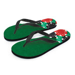 Casino Poker Chips Print Flip Flops