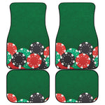 Casino Poker Chips Print Front and Back Car Floor Mats