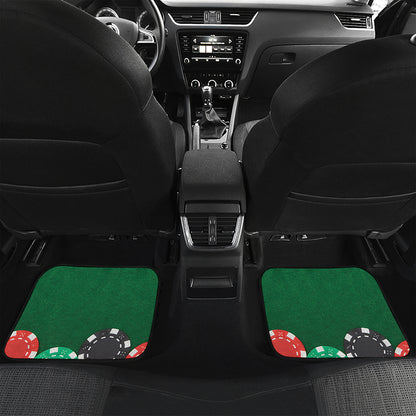 Casino Poker Chips Print Front and Back Car Floor Mats