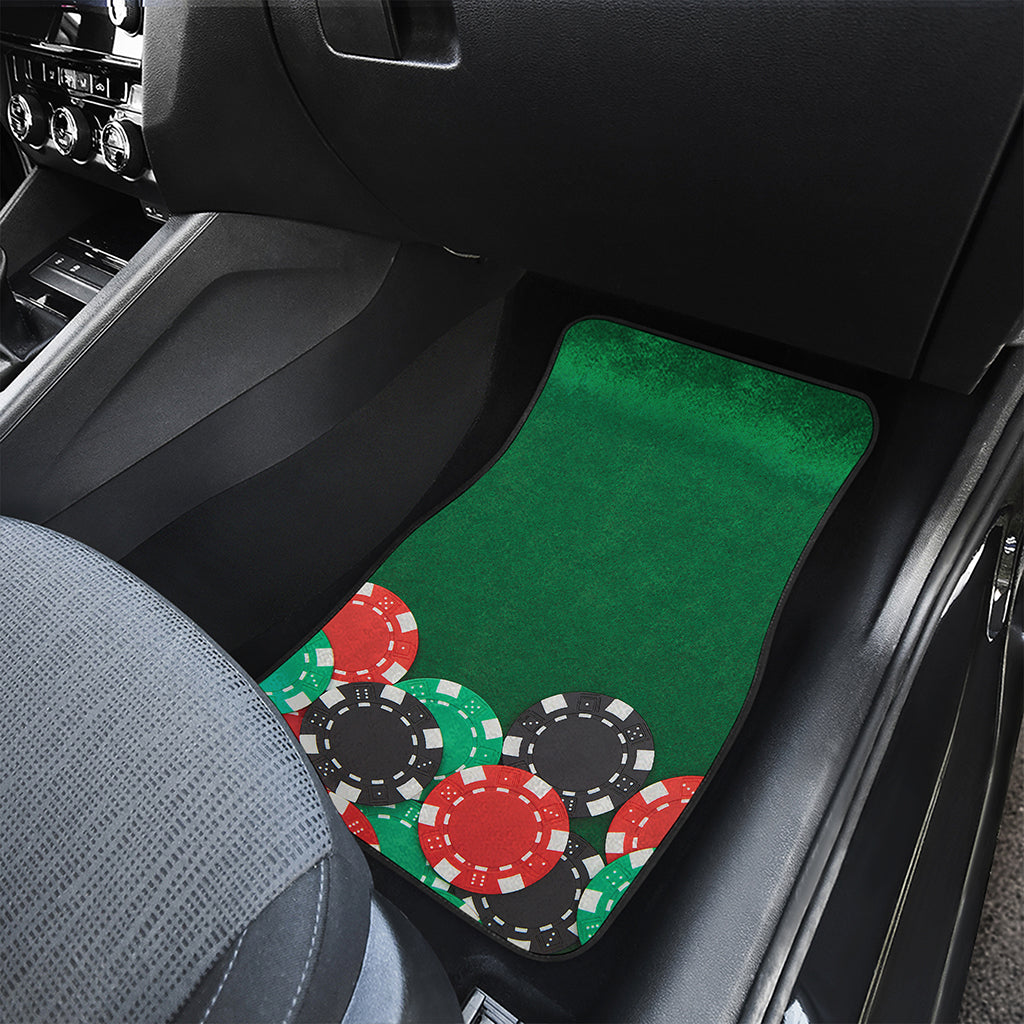 Casino Poker Chips Print Front and Back Car Floor Mats