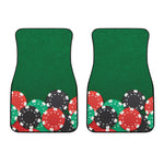 Casino Poker Chips Print Front Car Floor Mats