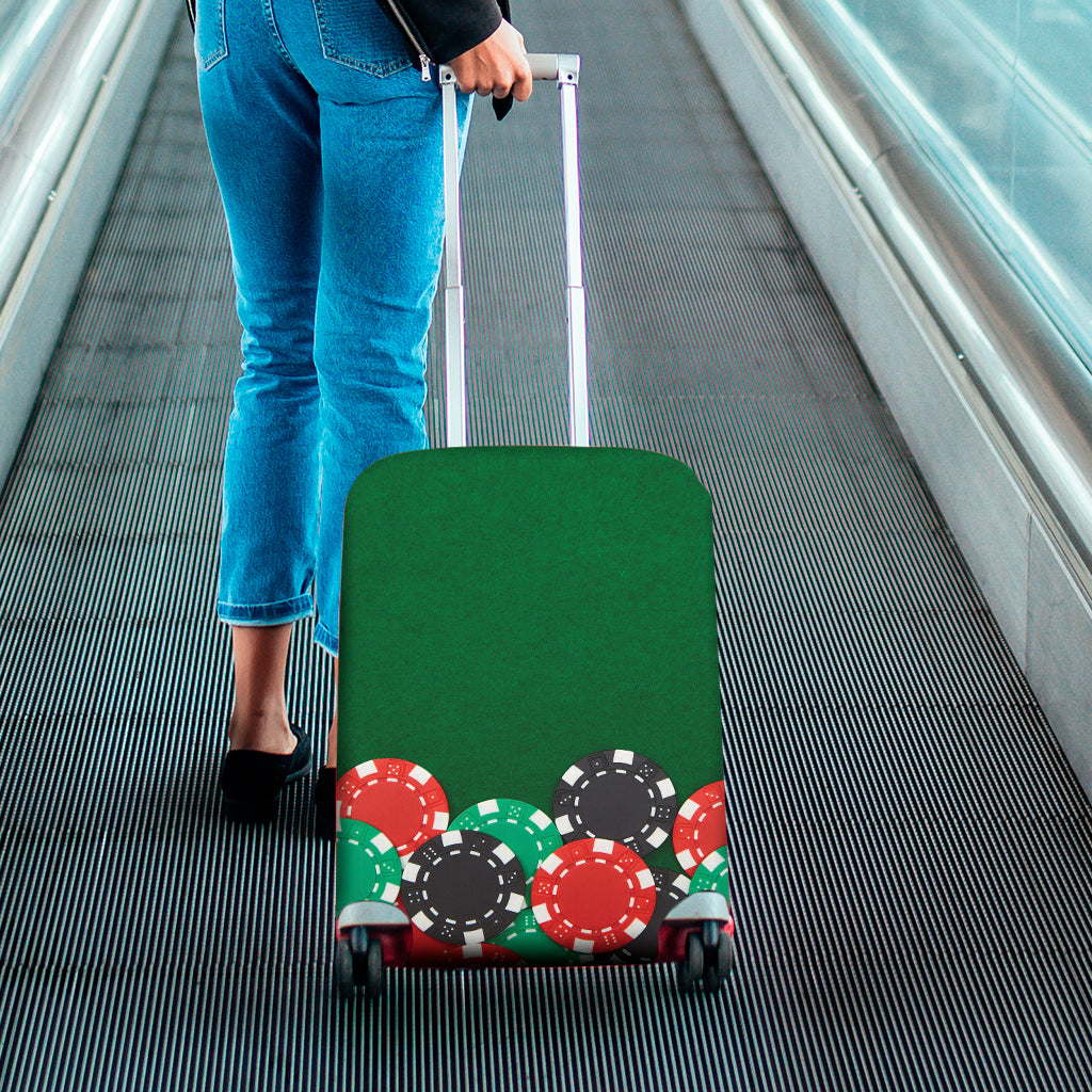 Casino Poker Chips Print Luggage Cover
