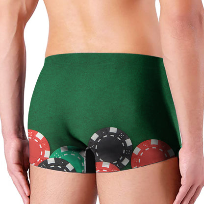 Casino Poker Chips Print Men's Boxer Briefs