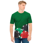 Casino Poker Chips Print Men's T-Shirt