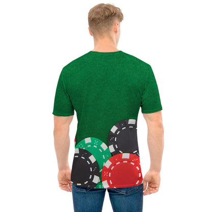 Casino Poker Chips Print Men's T-Shirt
