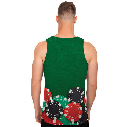 Casino Poker Chips Print Men's Tank Top