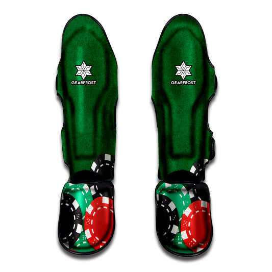 Casino Poker Chips Print Muay Thai Shin Guard