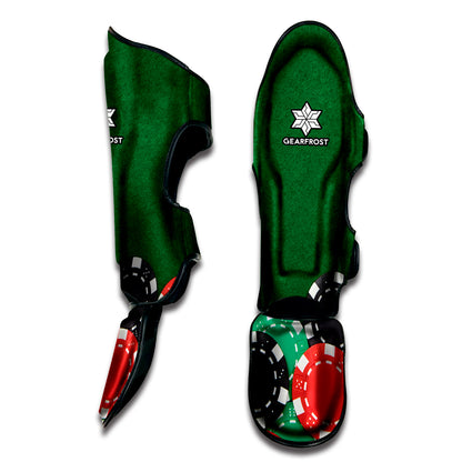Casino Poker Chips Print Muay Thai Shin Guard