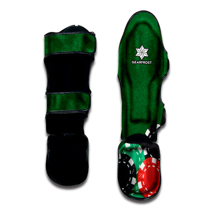 Casino Poker Chips Print Muay Thai Shin Guard