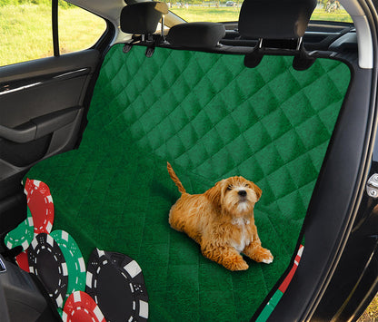 Casino Poker Chips Print Pet Car Back Seat Cover