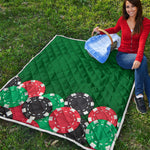 Casino Poker Chips Print Quilt