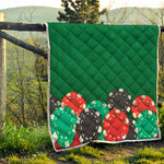 Casino Poker Chips Print Quilt