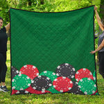 Casino Poker Chips Print Quilt