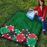 Casino Poker Chips Print Quilt