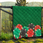 Casino Poker Chips Print Quilt