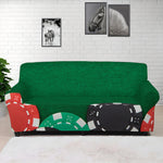 Casino Poker Chips Print Sofa Cover