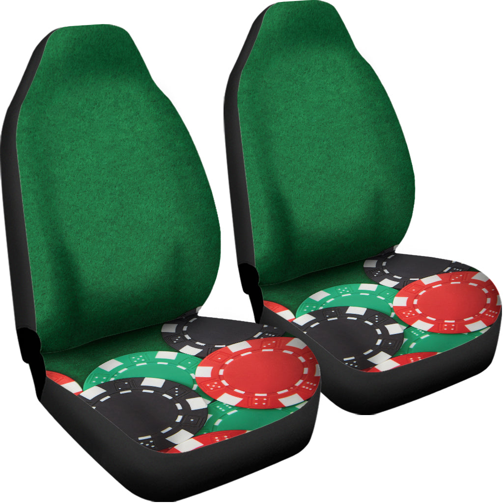 Casino Poker Chips Print Universal Fit Car Seat Covers