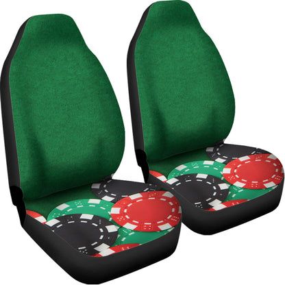 Casino Poker Chips Print Universal Fit Car Seat Covers