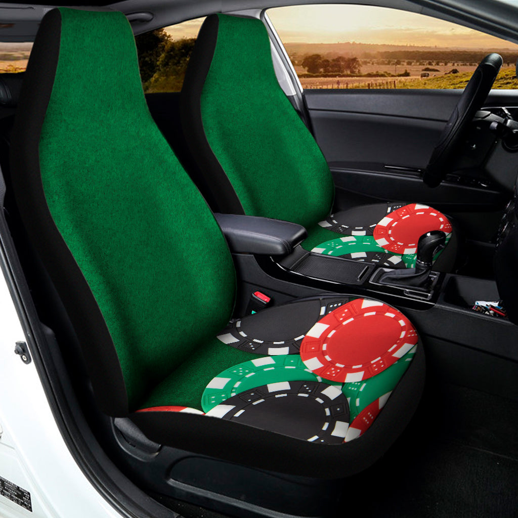Casino Poker Chips Print Universal Fit Car Seat Covers