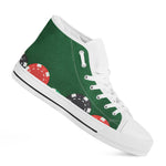 Casino Poker Chips Print White High Top Shoes