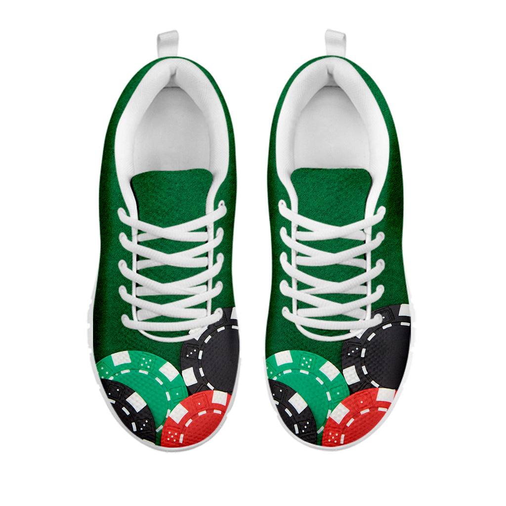 Casino Poker Chips Print White Sneakers