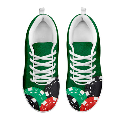 Casino Poker Chips Print White Sneakers