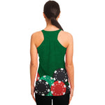 Casino Poker Chips Print Women's Racerback Tank Top