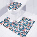 Casino Poker Pattern Print 3 Piece Bath Mat Set