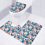 Casino Poker Pattern Print 3 Piece Bath Mat Set