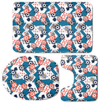 Casino Poker Pattern Print 3 Piece Bath Mat Set