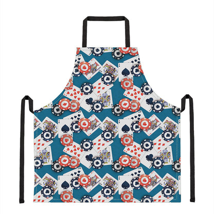 Casino Poker Pattern Print Apron