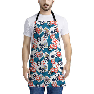 Casino Poker Pattern Print Apron