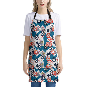 Casino Poker Pattern Print Apron