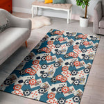 Casino Poker Pattern Print Area Rug
