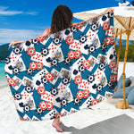 Casino Poker Pattern Print Beach Sarong Wrap
