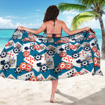 Casino Poker Pattern Print Beach Sarong Wrap