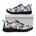 Casino Poker Pattern Print Black Running Shoes