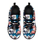 Casino Poker Pattern Print Black Sneakers