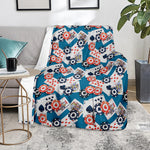 Casino Poker Pattern Print Blanket