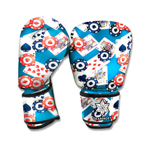 Casino Poker Pattern Print Boxing Gloves