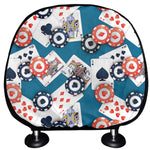 Casino Poker Pattern Print Car Headrest Covers