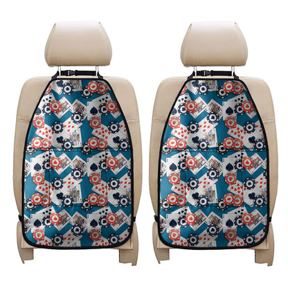 Casino Poker Pattern Print Car Seat Organizers