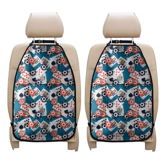 Casino Poker Pattern Print Car Seat Organizers