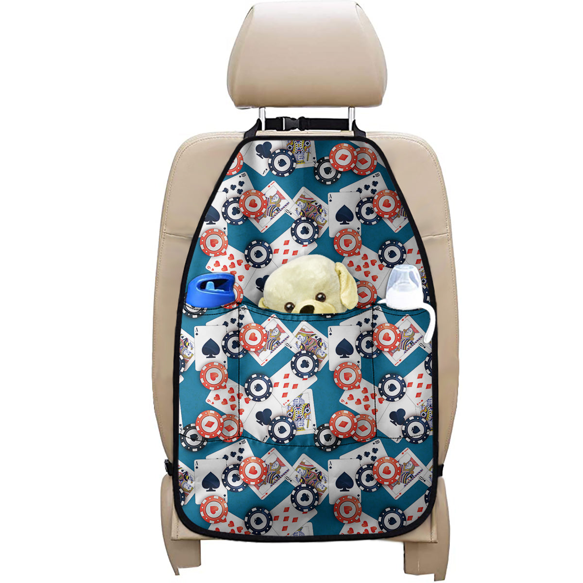 Casino Poker Pattern Print Car Seat Organizers
