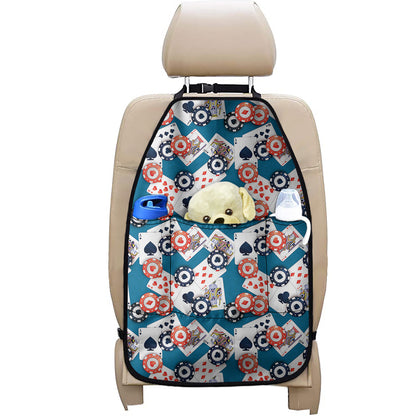 Casino Poker Pattern Print Car Seat Organizers