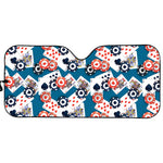 Casino Poker Pattern Print Car Sun Shade